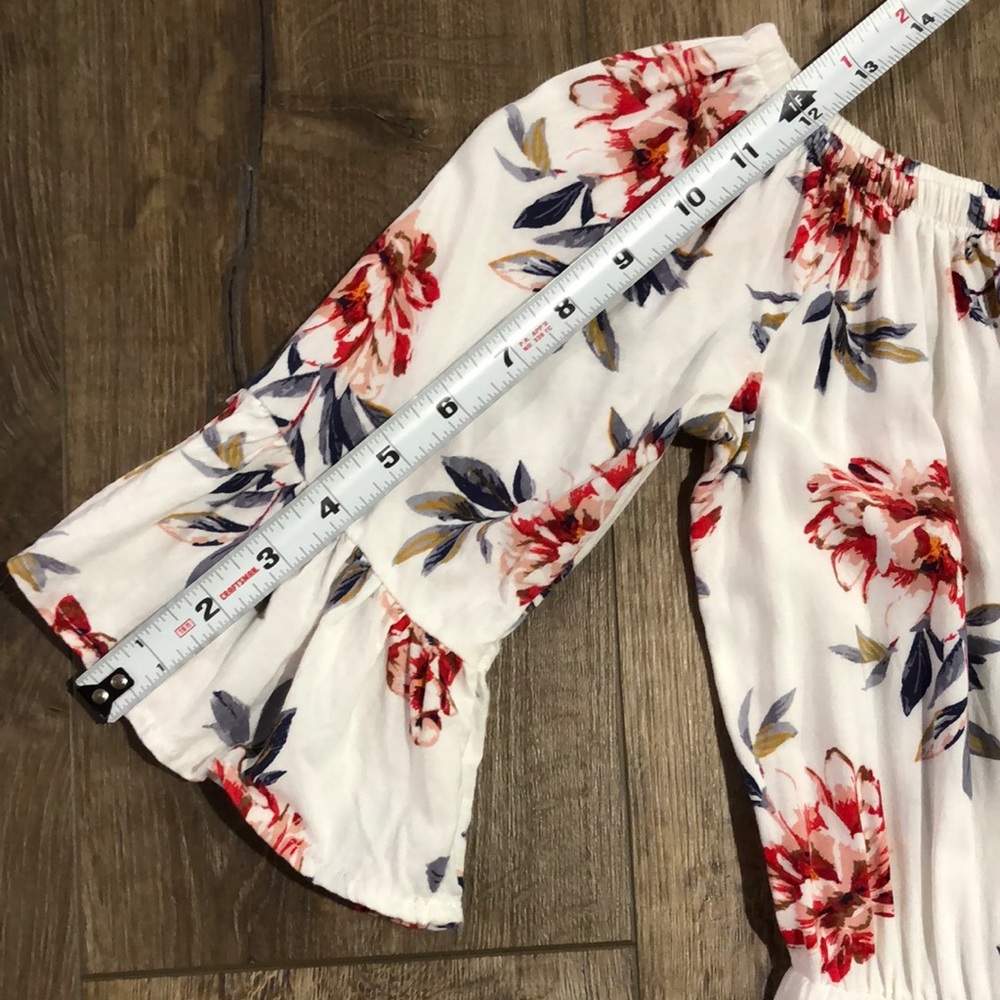 NEW LOOK Floral Ruffle Sleeve Mini Dress - Picture 8 of 9